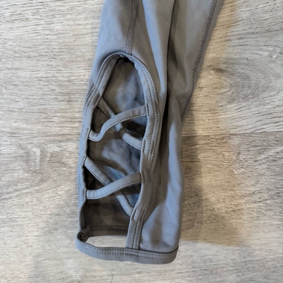 Alphalete Cross Set Gray Legging Women’s Small High Rise Logo Waistband Athletic - Picture 2 of 5